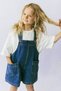 La Ciel Paris Girls' Denim Overalls Blue - 4