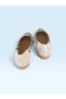 Women's Genuine Leather Laser Cut Pointed Toe Perforated Ballerina Shoes Gold - 6