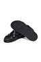 Black Color Genuine Leather Men's Slippers - 3