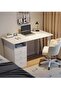 Modern Design Computer Desk Simple Rectangular Writing Study Table with Storage Drawers Workstation Table for Bedroom Home Office 120x48x73 cm - 5