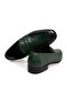 Green Color Laceless Genuine Leather Men's Shoes - 3