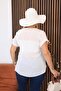 Plus Size Cotton Lace Blouse - 8