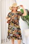 Plus Size Cotton Lycra Dress with Pockets - 6
