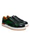Green Color Lace-Up Genuine Leather Men's Shoes