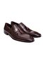 Brown Laceless Genuine Leather Men's Shoes