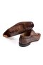 Camel Color Lace-Up Genuine Leather Men's Shoes - 2