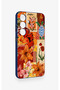Samsung S24 Compatible Orange Lily Patterned Silicone Case - 3