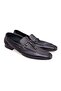Black Color Laceless Genuine Leather Men's Shoes