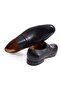 Black Color Laceless Genuine Leather Leather Sole Men's Shoes - 2