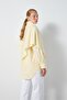 Women's Yellow Oversize Poplin Shirt with Scarf 31087 - 6