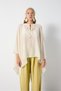 Women's Beige Premium Fabric Poncho with Tie Detail at the Collar 31170 - 6