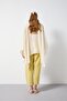 Women's Beige Premium Fabric Poncho with Tie Detail at the Collar 31170 - 3