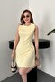 Yellow Sleeveless Short Dress - 4