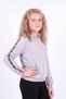 Girl's Hooded Sweatshirt with Kangaroo Pocket and Stripe Detail - 3