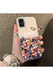 Samsung Galaxy A05 Compatible Silicone Edge Hard Back Case Couple Phone Case with Floral Pattern - 3