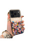 iPhone 17/18 Pro Max Compatible Silicone Edge Hard Back Case Couple Phone Case with Floral Pattern