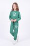 2-Piece Girls' Crew Neck Short Cut Printed Double Pocket 4-Piece Tracksuit Set - 3