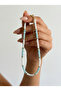 White & Blue-Green Cat's Eye Necklace - 2