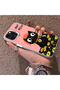 iPhone 12 Pro Max Compatible Silicone Edge Hard Back Case Couple Phone Case Cat Pattern - 2