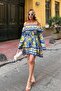 Blue Lemon Patterned Dress - 8616 - 5