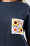 Embroidered Pocket Detailed Crew Neck T-Shirt - 2