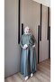 Linen Cupra Tunic Trouser Set Anka261032 - 4