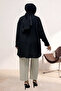 68064 Plus Size Hidden Placket Double Tensel Shirt - Black - 5
