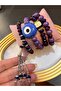 Purple Color Quad Elastic Bracelet - 2