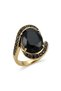 Bronze Women's Ring Authentic Copper Jewelry Black Cat's Eye Stone Spiral Model Adjustable Vintage - 5