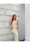Women's Yellow Deep V-Neck Rope Strap Lace Maxi Dress Elt7252 - 2