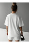 Women's 89 White Printed 100% Organic Cotton Relaxed Fit Round Neck T-Shirt - 2