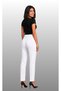 Women's Belted White, Navy Blue, Black Alpaca Fabric Doctor Nurse Medical Single Bottom Trousers - 5