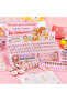 Set of 10 Kawai Girl Patterned Washi Tape Glittery Ribbon Tape Set