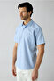 Short Sleeve Regular Fit Plaid Pocket Cotton Easy-Iron Shirt - 2