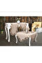 Kapiçino Flowers Model 5 Piece Linen Lace Runner Set Living Room Set
