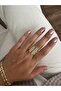 Gold Stone Forged Ring