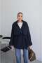 Navy Blue Alyssa Belted Trench Coat - 5