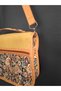 Anatolian-Inspired Bohemian Bag - Tan Suede and Authentic Weaving - 4