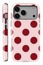 iPhone 17 Pro Red Polka Dot Double Layer Full Covering Printing Glossy Protect Phone Case