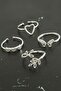 Mixed Luxury Steel Joint Ring 1 Piece - Silver