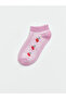 Nevavm Patterned Girls' Booties Socks with Difference in Color, Pack of 5 - 6