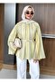 Women's Belt Detailed Bat Sleeve Lined Arya Blouse (Belt Included)