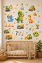 Dino Builders Dinosaurs and Construction Vehicles Kids Room Wall Sticker Set, Self Adhesive - 3