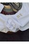 Mo Pharaoh 100% Cotton Relax Fit Crew Neck White Tshirt - 5
