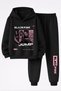 Blackpink Printed 3-Ply Quality Sweatshirt and Trackpants Kids Bottom-Top Set