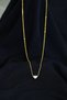 Stoneless Heart Necklace Gold Color - 2