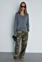 Colorful Camouflage Patterned Gabardine Trousers - 3