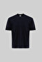 Men's Basic Relaxed Thin Cotton T-Shirt Navy Blue