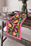 40X140Cm Woven Stain-Resistant Printed Thai Feather Fabric Tablecloth Decorative Runner Washable