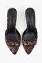 Women's Seina Leopard Satin Mini Heeled Slippers - 3